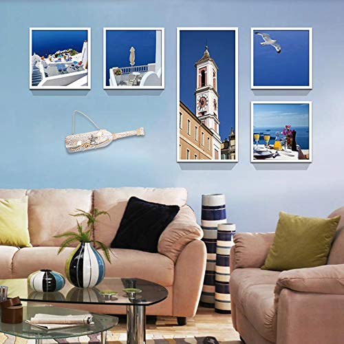 YiYa 40 CM Remos decoración de Madera con Estrellas de mar y Conchas para decoración náutica, decoración de Pared Adorno Colgante de Puerta Tema de Playa Decoración del hogar. YiYa 40 CM Remos decoración de Madera con Estrellas de mar y Conchas para decoración náutica, decoración de Pared Adorno Colgante de Puerta Tema de Playa Decoración del hogar.
