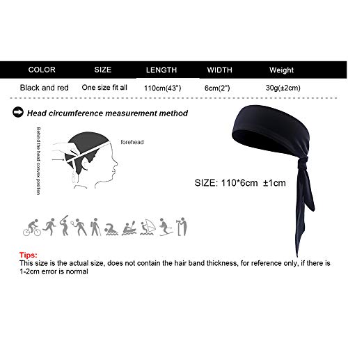 Yizhet Diadema Deportiva Unisex Bandas de Cabeza Delgadas Diadema Antideslizante Suave Pelo Banda, Adecuado para Baloncesto, Tenis, Yoga, Ciclismo, Fútbol (2 Piezas)