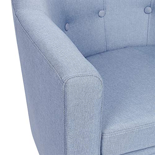 YJIIJY Sillón Modernos Escandinavo para Comedor/Sala de Estar/Oficina/Recepción/Cafetería (Azul)