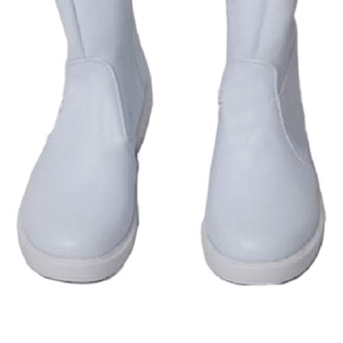 YKJ Anime Cosplay Calza Botas Blanco De Las Señoras De Tacón Bajo Las Botas De La Mascarada Botas Versión Personalizada,Women's size-39