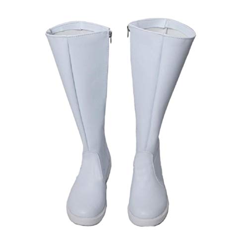 YKJ Anime Cosplay Calza Botas Blanco De Las Señoras De Tacón Bajo Las Botas De La Mascarada Botas Versión Personalizada,Women's size-39