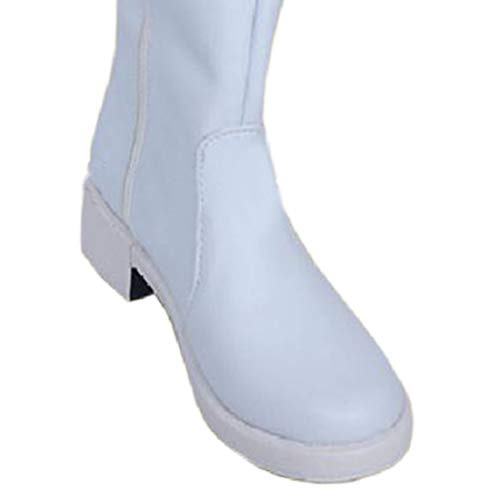 YKJ Anime Cosplay Calza Botas Blanco De Las Señoras De Tacón Bajo Las Botas De La Mascarada Botas Versión Personalizada,Women's size-39