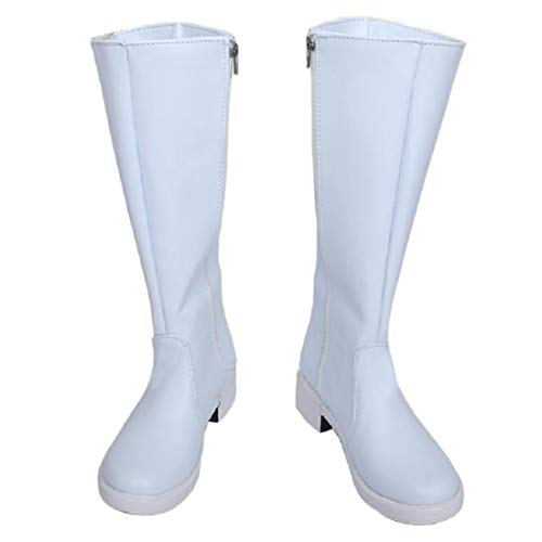 YKJ Anime Cosplay Calza Botas Blanco De Las Señoras De Tacón Bajo Las Botas De La Mascarada Botas Versión Personalizada,Women's size-39