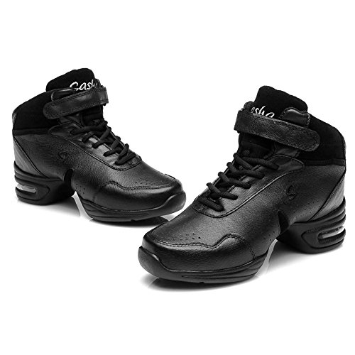 YKXLM Hombres&Mujeres Danza-zapatillas de deporte Zapatos de baile Calzado de Danza/Modernos de la danza del jazz,ESA-B51A,Negro,EU 40