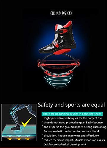 YLOVOW Zapatos de Salto de Canguro Zapatos de Rebote Zapatos espaciales Botas para Correr antigravedad, Blue,XL