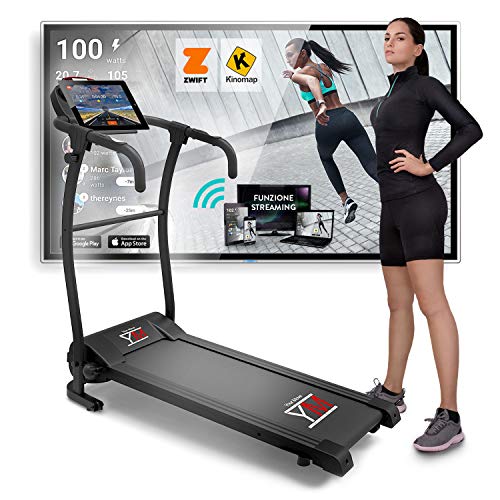YM CINTA DE CORRER ELÉCTRICA PLEGABLE 1HP (2,5HP PEAK) 10 KM/H, SENSOR CARDÍACO, APLICACIÓN DE ENTRENAMIENTO Y MULTIJUGADOR KINOMAP, 12 PROGRAMAS, LUBRICACIÓN AUTOMÁTICA, LLAVES EN EL MANILLAR. YM CINTA DE CORRER ELÉCTRICA PLEGABLE 1HP (2,5HP PEAK) 10 KM/H, SENSOR CARDÍACO, APLICACIÓN DE ENTRENAMIENTO Y MULTIJUGADOR KINOMAP, 12 PROGRAMAS, LUBRICACIÓN AUTOMÁTICA, LLAVES EN EL MANILLAR.