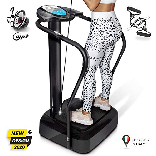 YM Plataforma Vibratoria de Fitness, tonificación y adelgazamiento reafirmante, intensidad ajustable, 10 PROGRAMS + Auto, pantalla, cardio, elásticos de fitness YM Plataforma Vibratoria de Fitness, tonificación y adelgazamiento reafirmante, intensidad ajustable, 10 PROGRAMS + Auto, pantalla, cardio, elásticos de fitness