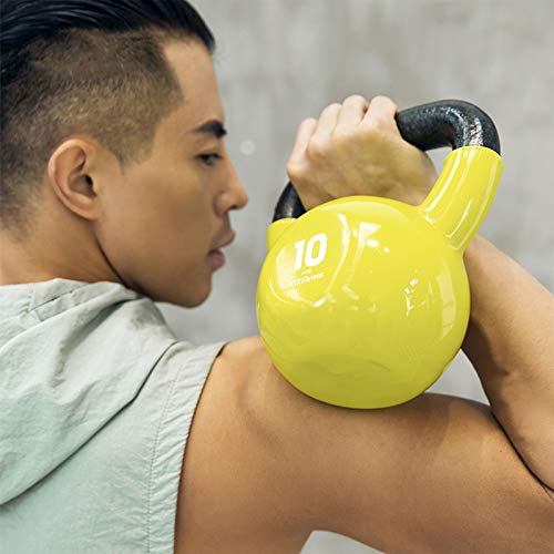 YMFZYM Kettlebell de Fitness, Kettlebell de Entrenamiento de Levantamiento de Pesas, Kettlebells de Entrenamiento de Fuerza, para Equipos de Gimnasio en casa,15kg