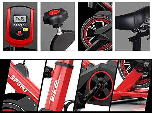 YMXLXL F-Bike, Bicicleta EstáTica con Sensores De Pulso De Mano, con/Sin Respaldo, Plegable, Unisex,Red