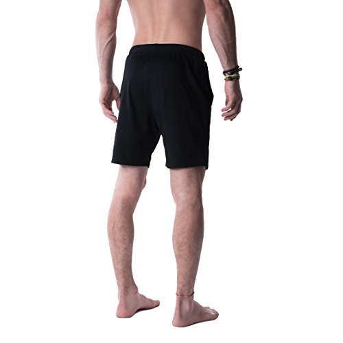 YOGA CROW shorts cortos con forro resistente a los olores para hombre Medio Cuervo negro
