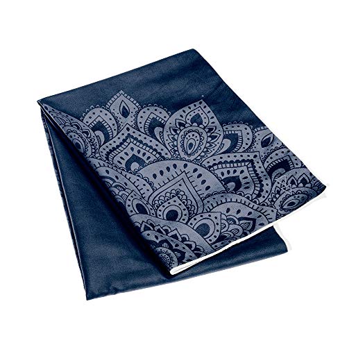 Yoga Design Lab | Toalla de Yoga | Suave y Acolchada | Antideslizante | Absorbente | Hecho de Microfibra de Botellas recicladas | Diseñada con tintas ecológicas (Mandala Sapphire) Yoga Design Lab | Toalla de Yoga | Suave y Acolchada | Antideslizante | Absorbente | Hecho de Microfibra de Botellas recicladas | Diseñada con tintas ecológicas (Mandala Sapphire)
