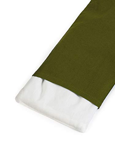 Yoga Studio Almohada Unisex YS/LavLin/EyePillow/OliveGr – 23 cm x 12/13 cm, Almohada de Yoga orgánica con Aroma de Lavanda y linaza para Ojos cansados y Dolores de Cabeza, Verde Oliva, Regular