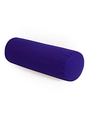 Yoga Studio YS/EU/Bolster/Purple Cojín de alforfón orgánico Europeo (240 mm x 620 mm, para Yoga restaurativo y Apoyo Estable) Accesorio para Ejercicios, Color Morado, Unisex, Normal