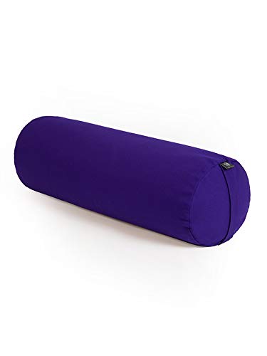 Yoga Studio YS/EU/Bolster/Purple Cojín de alforfón orgánico Europeo (240 mm x 620 mm, para Yoga restaurativo y Apoyo Estable) Accesorio para Ejercicios, Color Morado, Unisex, Normal