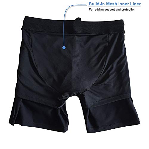 YogaAddict - Pantalones cortos de yoga para hombre, secado rápido, sin bolsillos, para cualquier yoga (Bikram, Hot Yoga, Hatha, Ashtanga), pilates, gimnasio, negro con forro interior - Talla L YogaAddict - Pantalones cortos de yoga para hombre, secado rápido, sin bolsillos, para cualquier yoga (Bikram, Hot Yoga, Hatha, Ashtanga), pilates, gimnasio, negro con forro interior - Talla L