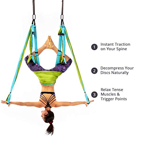 YOGABODY Yoga Trapeze (Oficial) con DVD, Color Azul/Turquesa - Yoga Aéreo YOGABODY Yoga Trapeze (Oficial) con DVD, Color Azul/Turquesa - Yoga Aéreo