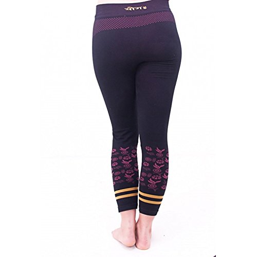 Yogamasti Mujer sin Costuras Yoga Hatha Capri Negro UK (8 – 10)