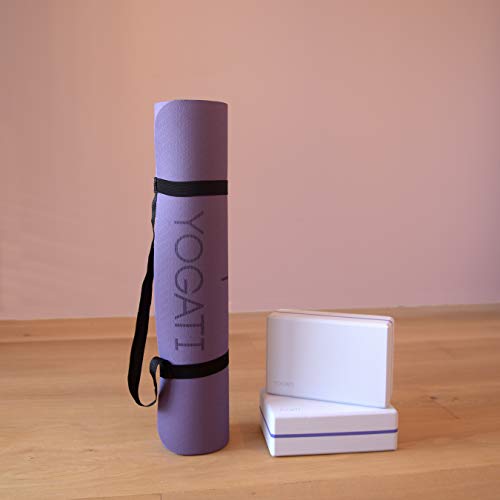 YOGATI – Esterilla Yoga con Correa. Esterilla Deporte Gruesa para Yoga, Pilates y Fitness. Colchoneta Yoga Antideslizante para Abdominales - Yoga Mat YOGATI – Esterilla Yoga con Correa. Esterilla Deporte Gruesa para Yoga, Pilates y Fitness. Colchoneta Yoga Antideslizante para Abdominales - Yoga Mat