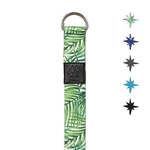 Yogi-Bare® Correa de Yoga - Cinta elástica y Resistente de 1,82 m de Largo con Anillas Ajustables en D - Palm Yogi-Bare® Correa de Yoga - Cinta elástica y Resistente de 1,82 m de Largo con Anillas Ajustables en D - Palm
