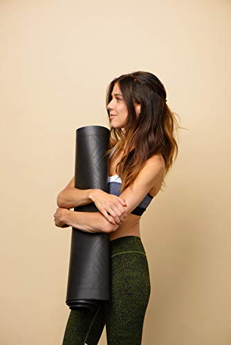 Yogi Bare Paws -Esterilla de Yoga de Agarre Supremo - Caucho Natural con guías para la Correcta alineación del Cuerpo - Gris
