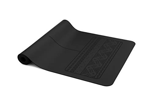 Yogi Bare Paws - Esterilla de Yoga de Agarre Supremo - Caucho Natural con guías para la Correcta alineación del Cuerpo - Negro Yogi Bare Paws - Esterilla de Yoga de Agarre Supremo - Caucho Natural con guías para la Correcta alineación del Cuerpo - Negro