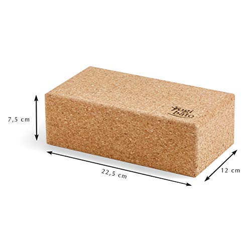 Yogibato Bloque de Yoga de Corcho – Antideslizante y de Agarre fácil │ Set de 2pcs │ Block de Corcho Natural para Pilates y Ejercicios Fitness – Bloque Hecho de Corcho 100% Natural Yogibato Bloque de Yoga de Corcho – Antideslizante y de Agarre fácil │ Set de 2pcs │ Block de Corcho Natural para Pilates y Ejercicios Fitness – Bloque Hecho de Corcho 100% Natural