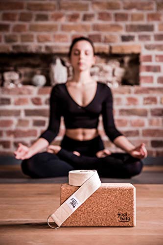 Yogibato Bloque de Yoga de Corcho – Antideslizante y de Agarre fácil │ Set de 2pcs │ Block de Corcho Natural para Pilates y Ejercicios Fitness – Bloque Hecho de Corcho 100% Natural