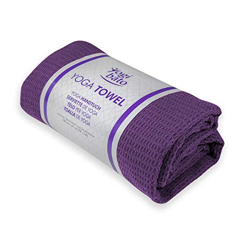 Yogibato Toalla de Yoga – Antideslizante y de Secado rápido – Toalla para Pilates Antideslizante – Toalla Antideslizante para Bikram y Hot Yoga – [183 x 61 cm] – Gris Oscuro