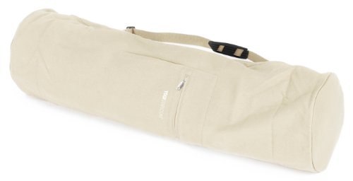 Yogistar Yogatasche Yogibag - 75 Cm - Bolsa para colchoneta de Yoga (75 cm, algodón), Color Blanco, Talla Talla única