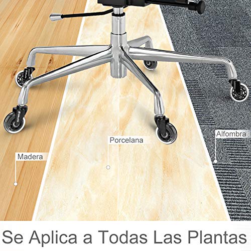 YOHOOLYO 004849 - Ruedas para Sillas de Oficina 10x22mm Ruedas de Repuesto Caster Silencioso Rolling y Seguro para Cualquier Piso, 5 unidades