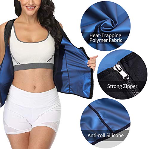 Yokald Faja Reductora Adelgazante Abdominal Mujer polímero Camiseta Sudoración Compresión de Sauna Chaleco para Pérdida de Peso con Quema Grasa Deportivo (Negro, 3XL) Yokald Faja Reductora Adelgazante Abdominal Mujer polímero Camiseta Sudoración Compresión de Sauna Chaleco para Pérdida de Peso con Quema Grasa Deportivo (Negro, 3XL)