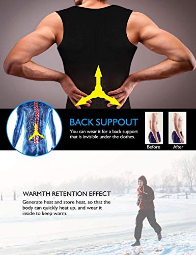 Yokald Faja Reductora Adelgazante Hombre Neopreno Camiseta Reductora Compresión de Sauna Chaleco para Desarrollo Muscular Pérdida de Peso con Quema Grasa Deportivo (Negro, M) Yokald Faja Reductora Adelgazante Hombre Neopreno Camiseta Reductora Compresión de Sauna Chaleco para Desarrollo Muscular Pérdida de Peso con Quema Grasa Deportivo (Negro, M)