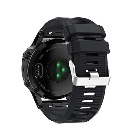 YOKING - Correa de silicona de grano horizontal para gar-Min Fenix5X Plus, accesorios para caja de reloj inteligente YOKING - Correa de silicona de grano horizontal para gar-Min Fenix5X Plus, accesorios para caja de reloj inteligente