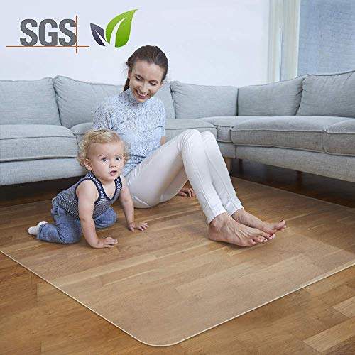 YOLEO Alfombrilla Transparente para Silla para Suelos Duros, Antideslizante, Material PVC-135x114 cm YOLEO Alfombrilla Transparente para Silla para Suelos Duros, Antideslizante, Material PVC-135x114 cm