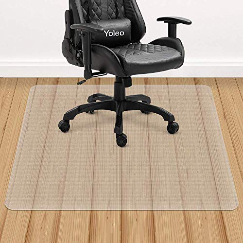 YOLEO Alfombrilla Transparente para Silla para Suelos Duros, Antideslizante, Material PVC-135x114 cm YOLEO Alfombrilla Transparente para Silla para Suelos Duros, Antideslizante, Material PVC-135x114 cm