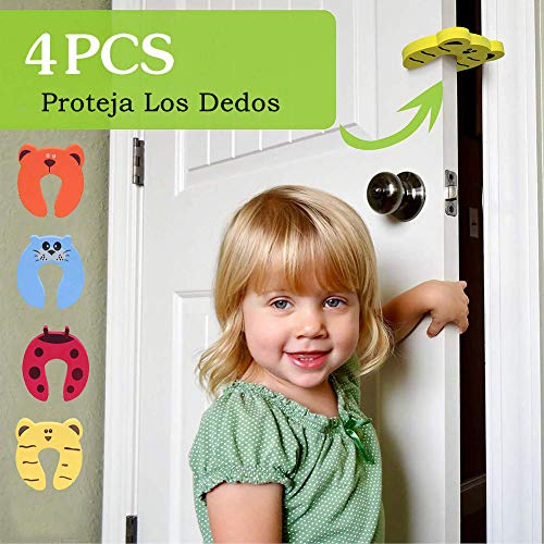 Yompz 40 Piezas Kit de Seguridad para Bebés, 6 Bebé de Seguridad Bloqueo, 6 Cerraduras de Cajón, 12 Protectores de Esquinas, 10 Protector de Enchufes, 4 Tope Clip Protector Puerta, 2 Tope de Puertas