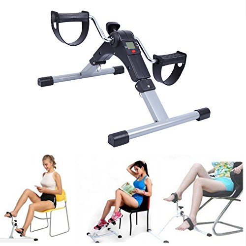 Yonntech Pedales de fitness plegables para brazo y pierna con pantalla LCD, para ejercicio, para interior o interior piernas de fitness brazos muslo tóner tonificación máquina de entrenamient