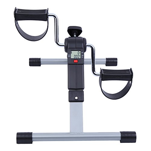 Yonntech Pedales de fitness plegables para brazo y pierna con pantalla LCD, para ejercicio, para interior o interior piernas de fitness brazos muslo tóner tonificación máquina de entrenamient