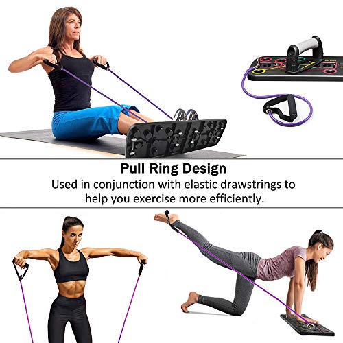 Yoophane Tabla de Flexiones, 13 en 1 Push Up Board con Bandas de Resistencia, Ejercicio Soportes para Flexiones en Casa Multifuncional, Entrenamiento de la Fuerza para Hombres y Mujeres Yoophane Tabla de Flexiones, 13 en 1 Push Up Board con Bandas de Resistencia, Ejercicio Soportes para Flexiones en Casa Multifuncional, Entrenamiento de la Fuerza para Hombres y Mujeres