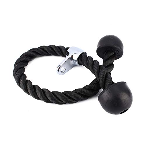 Yosoo Health Gear Agarre Cuerda Triceps, Barra Entrenamiento Pesas Biceps, Tirón De Cuerda De Tríceps, Accesorio De Cable De Cuerda De Bíceps Resistente para Entrenamiento De Fuerza De Brazos