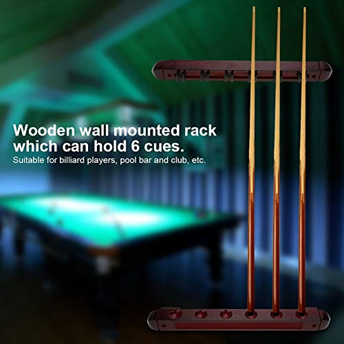 Yosoo Health Gear Estante para Tacos de Billar, Rack para Tacos de Billar montado en la Pared con Clips, Rack para Tacos de Billar de Madera Dura, Tiene Capacidad para 6 Tacos Yosoo Health Gear Estante para Tacos de Billar, Rack para Tacos de Billar montado en la Pared con Clips, Rack para Tacos de Billar de Madera Dura, Tiene Capacidad para 6 Tacos
