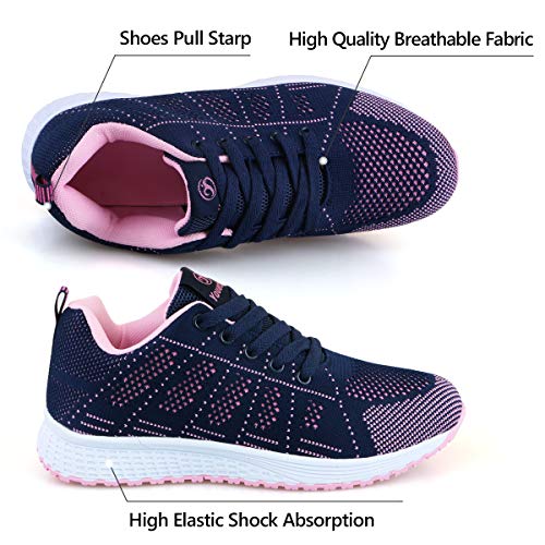 Youecci Zapatillas de Deportivos de Running para Mujer Deportivo de Exterior Interior Gimnasia Ligero Sneakers Fitness Atlético Caminar Zapatos Transpirable Azul 38 EU Youecci Zapatillas de Deportivos de Running para Mujer Deportivo de Exterior Interior Gimnasia Ligero Sneakers Fitness Atlético Caminar Zapatos Transpirable Azul 38 EU
