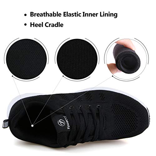 Youecci Zapatillas de Deportivos de Running para Mujer Deportivo de Exterior Interior Gimnasia Ligero Sneakers Fitness Atlético Caminar Zapatos Transpirable Negro 38 EU Youecci Zapatillas de Deportivos de Running para Mujer Deportivo de Exterior Interior Gimnasia Ligero Sneakers Fitness Atlético Caminar Zapatos Transpirable Negro 38 EU