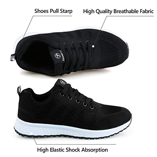Youecci Zapatillas de Deportivos de Running para Mujer Deportivo de Exterior Interior Gimnasia Ligero Sneakers Fitness Atlético Caminar Zapatos Transpirable Negro 38 EU Youecci Zapatillas de Deportivos de Running para Mujer Deportivo de Exterior Interior Gimnasia Ligero Sneakers Fitness Atlético Caminar Zapatos Transpirable Negro 38 EU