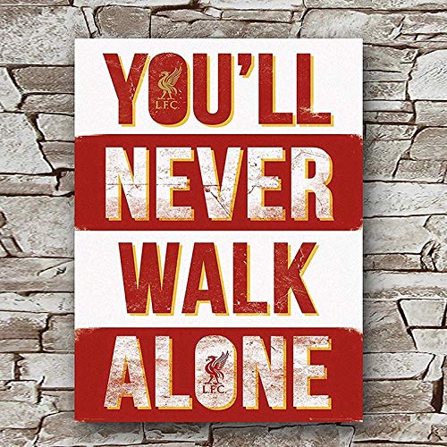 You'Ll Never Walk Alone, Vintage Tin Signs Metal decorativo Metal Etiqueta engomada - Cartel de lata 20.8 x 30.8 cm