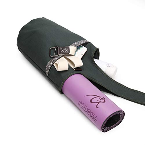 Young Ming Bolsa para Colchoneta de Yoga con Bolsillo de Gran Tamaño y Bolsillo con Cremallera, Ajuste la Mayoría de Las Alfombrillas de Tamaño Funda Esterilla Yoga para Mujeres (Verde)