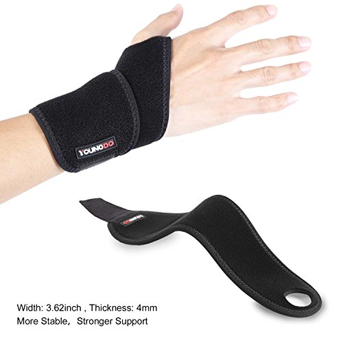 Youngdo 1 Par Muñequeras Deportivas Ajustables más Anchas y Gruesas Soportes de muñeca para Izquierda y Derecha para Padel, Deportes, Trabajo, Uso Diario, Dolores de Muñecas Negro (SM/MD (12.7-18 CM)) Youngdo 1 Par Muñequeras Deportivas Ajustables más Anchas y Gruesas Soportes de muñeca para Izquierda y Derecha para Padel, Deportes, Trabajo, Uso Diario, Dolores de Muñecas Negro (SM/MD (12.7-18 CM))