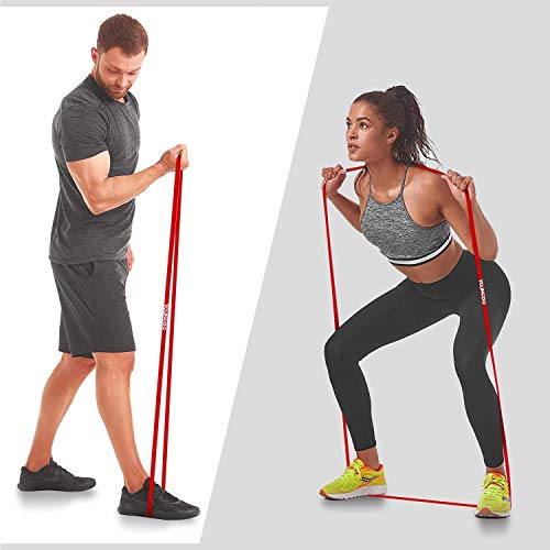 YOUNGDO Bandas de Resistencia Cintas Elásticas Fitness para Musculación, Yoga, Crossfit, Entrenamiento de Fuerza, Pilates, Fisioterapia Material de Látex (Negro+Rojo)