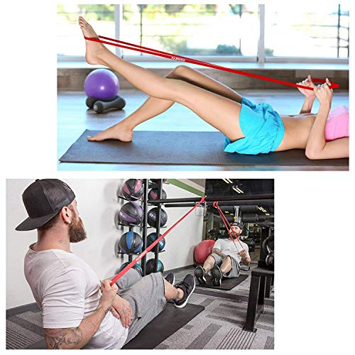 YOUNGDO Bandas de Resistencia Cintas Elásticas Fitness para Musculación, Yoga, Crossfit, Entrenamiento de Fuerza, Pilates, Fisioterapia Material de Látex (Negro+Rojo)