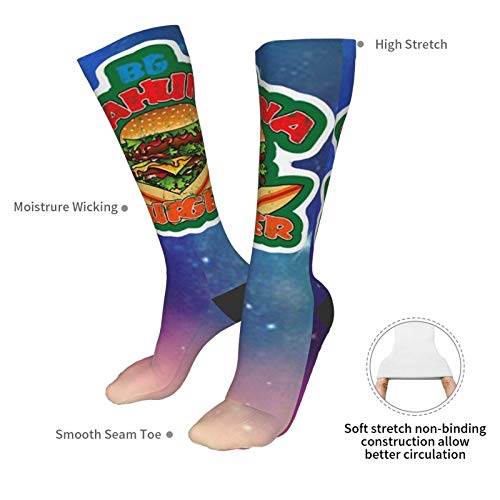 YOUPENG Big Kahuna Burger Unisex Calcetines Deportivos de tacón Negro Grueso 50cm Medias hasta la Rodilla YOUPENG Big Kahuna Burger Unisex Calcetines Deportivos de tacón Negro Grueso 50cm Medias hasta la Rodilla